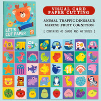 Children Craft Cartoon Animal Origami Paper Cutting Book
