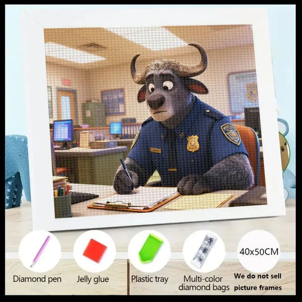Zootopia Officer Bogo 5D Diamond Painting Kit