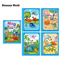 Cartoon Magic Water Painting Coloring Book With Pen