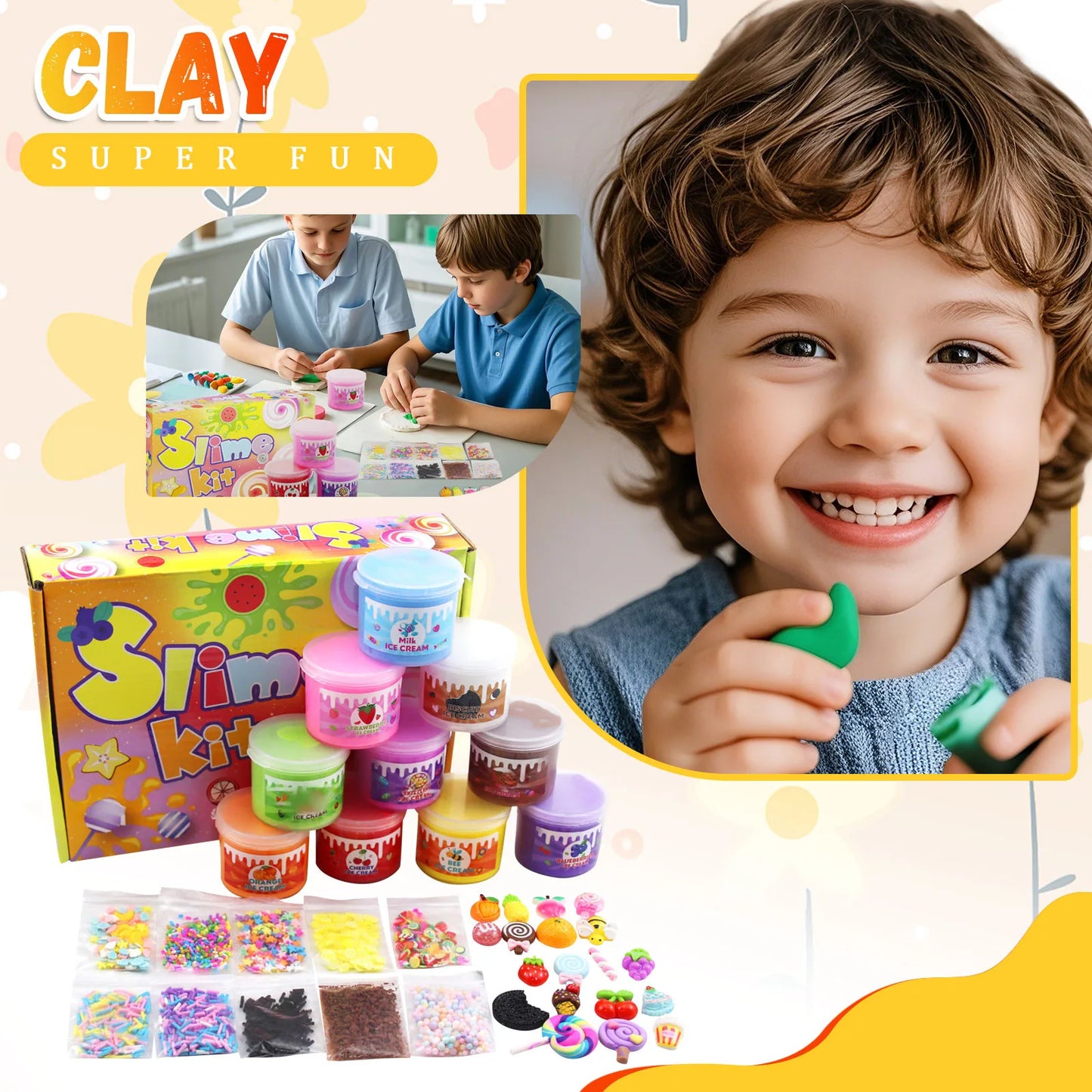 Kids Slime Kit DIY Play Creative Craft Set Non Toxic