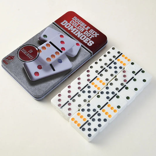 Double Six Educational Math Dominoes - Ivory Color - Family Interactive Board Game