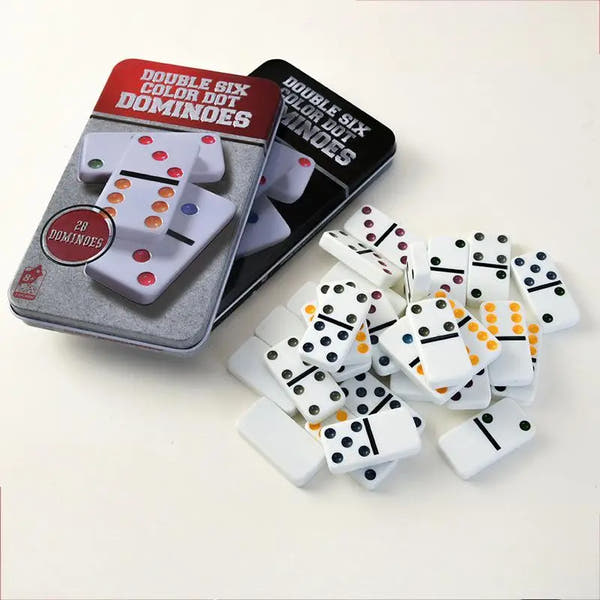 Double Six Educational Math Dominoes - Ivory Color - Family Interactive Board Game