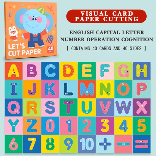 Children Craft Cartoon Animal Origami Paper Cutting Book