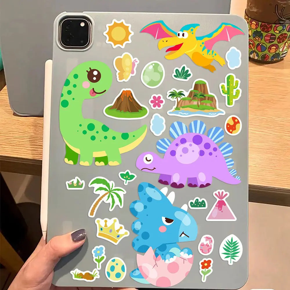 8-24Sheets Dinosaur Series Cartoon Fun Puzzle DIY stickers