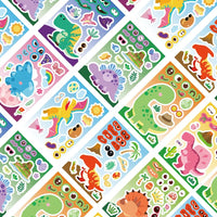 8-24Sheets Dinosaur Series Cartoon Fun Puzzle DIY stickers