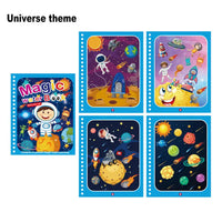 Cartoon Magic Water Painting Coloring Book With Pen